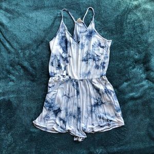 Blue Tie Dye Romper